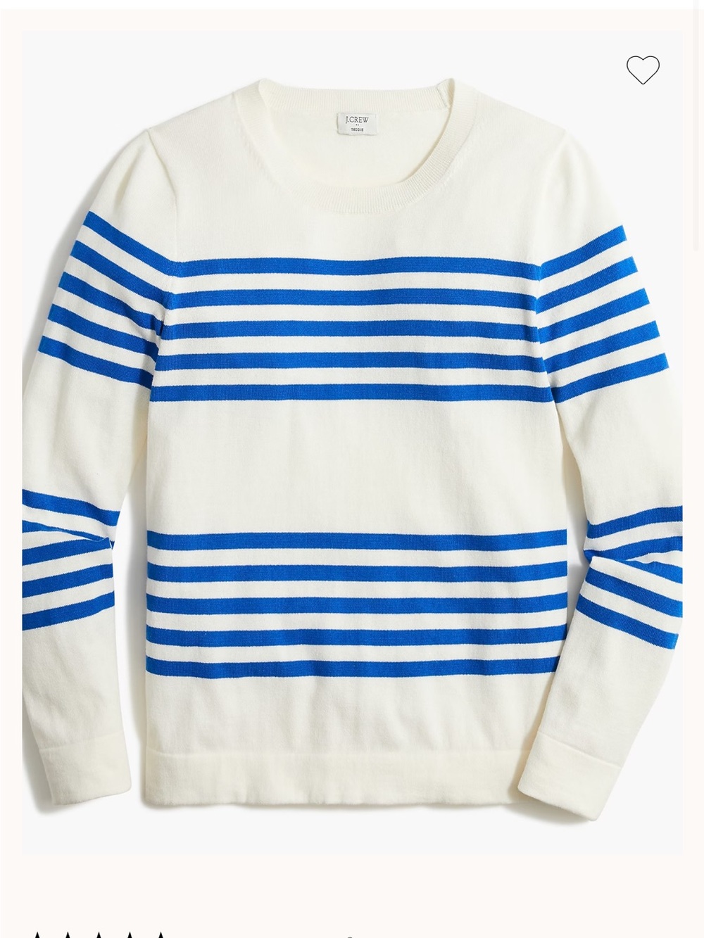 J Crew Striped Teddie sweater Size M